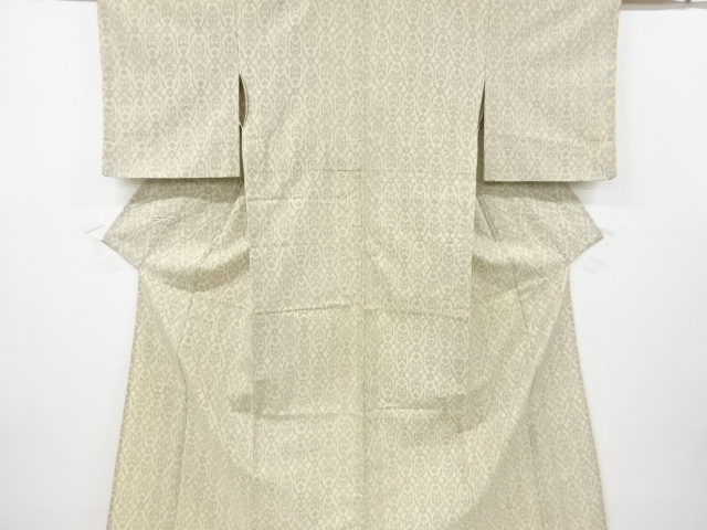 JAPANESE KIMONO / ANTIQUE KIMONO / SILK / TOKAMACHI TSUMUGI / WOVEN ABSTRACT FLOWERS